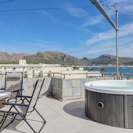 Seaside Oasis: Beachfront 2br With Jacuzzi Terrace Apartment Port de Pollenca